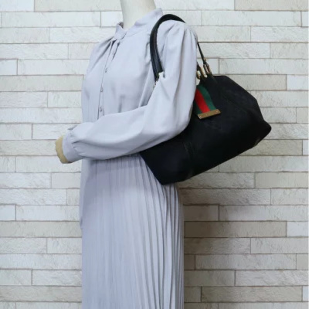 Gucci tote canvas GG bag black